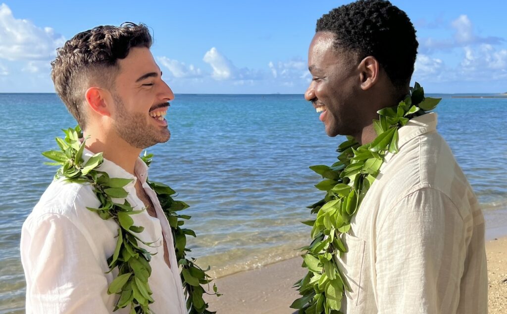 Couple Laughing on beach